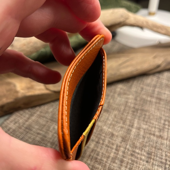 5227-AHM New Card Holder Genuine First Leather Layer Thin Soft Wallet  Small - Picture 2 of 9